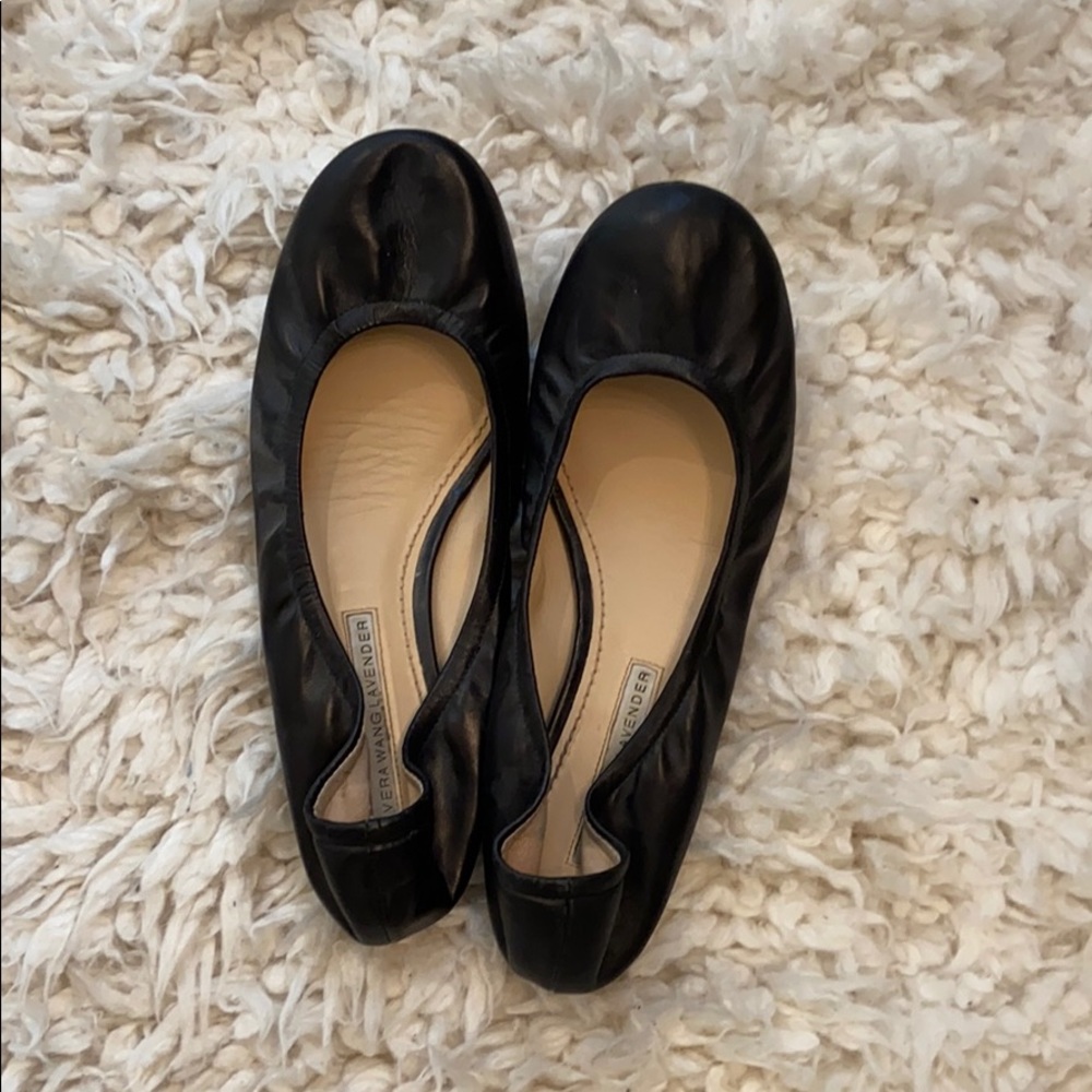 vera wang lavender black flats
